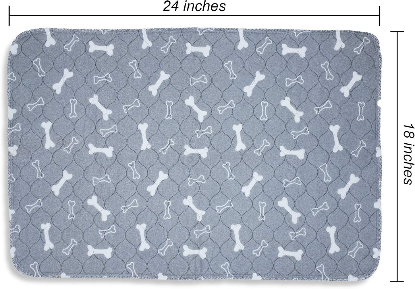Washable Pee Pads for Dogs |18"X24"(4-Pack)| Eco Friendly Reusable Puppy Pads | Absorbent Piddle Pads Extra Large | Dog Training Pads | Whelping | Waterproof Potty Mats for Incontinence, Playpen/Crate