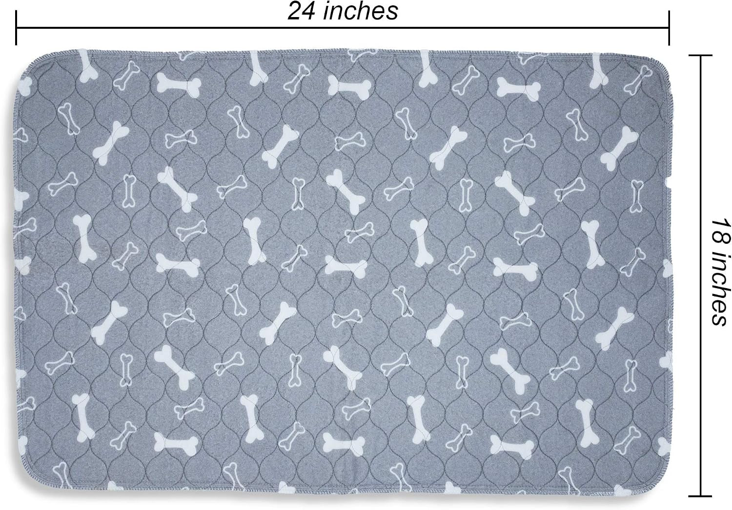 Washable Pee Pads for Dogs |18"X24"(4-Pack)| Eco Friendly Reusable Puppy Pads | Absorbent Piddle Pads Extra Large | Dog Training Pads | Whelping | Waterproof Potty Mats for Incontinence, Playpen/Crate