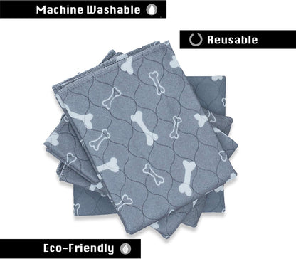 Washable Pee Pads for Dogs |18"X24"(4-Pack)| Eco Friendly Reusable Puppy Pads | Absorbent Piddle Pads Extra Large | Dog Training Pads | Whelping | Waterproof Potty Mats for Incontinence, Playpen/Crate