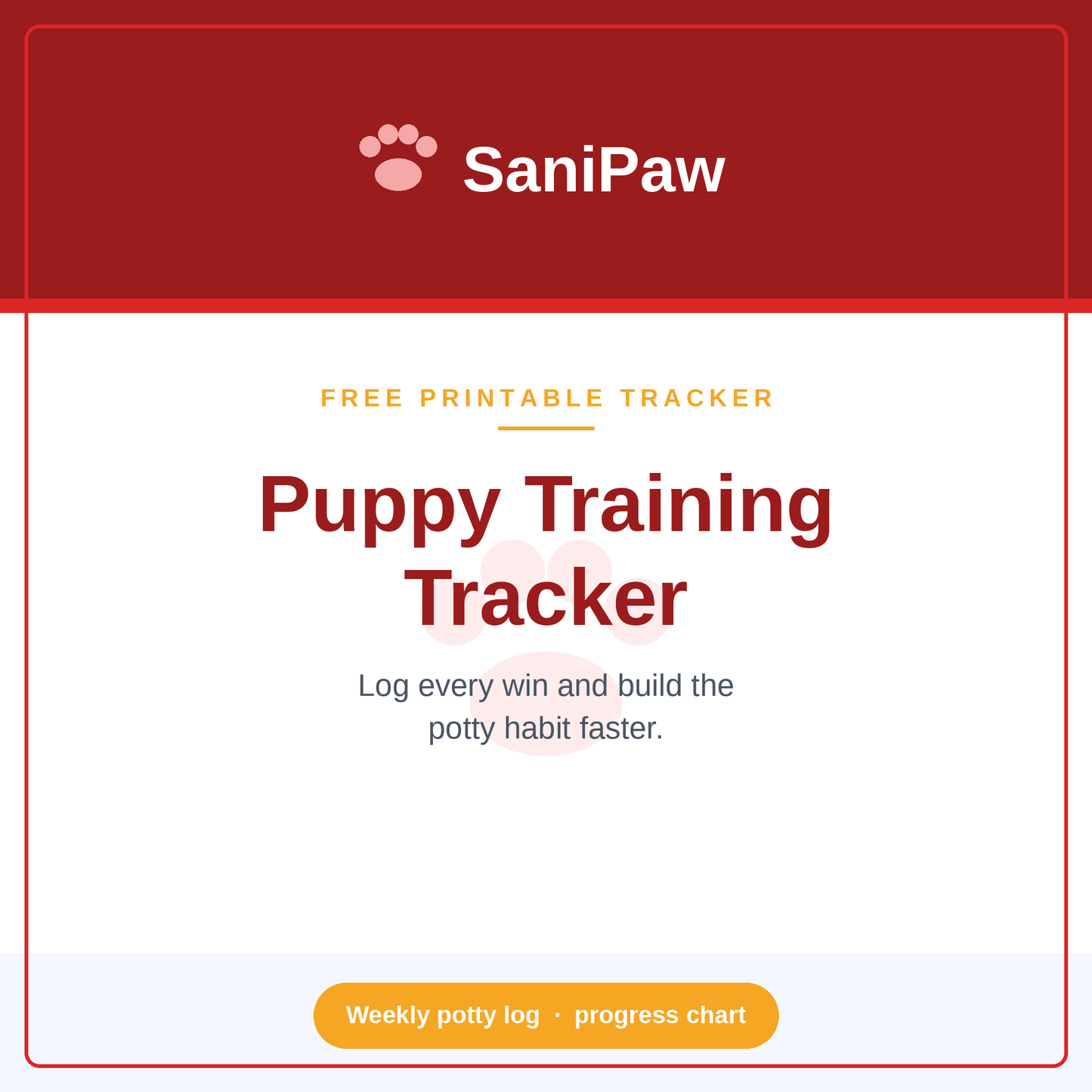 Puppy Training Tracker